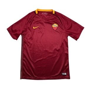 Nike AS Roma 2016-2017 Serie A Red Home Soccer Jersey Mens Medium